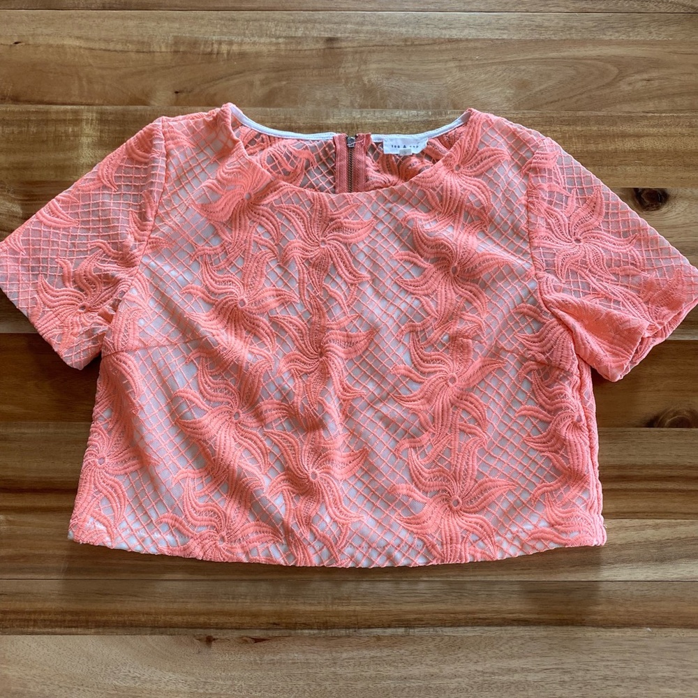 Coral Lace Women's Top